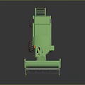 Green Combine Harvester Agricultural Machinery With Harvesting Equipment And Large Tires