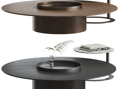 POLIFORM Coffee Table Combination Mother and Mother Coffee Table Round Coffee Table Wood Ornaments Side Table model