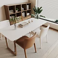 Modern Dining Table and Chair Combination Dining Table and Chair 3d model