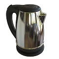 Stainless Steel Electric Kettle With Modern Design And Black Handle For Kitchen Appliance