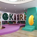 Modern Reading Room Library 3d model