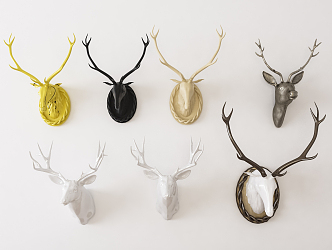 Nordic animal wall decoration pendant 3d model