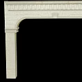 White Stone Door Arch With Decorative Top And Side Pillar Structure