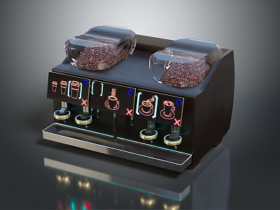 Modern coffee machine Automatic coffee machine Semi-automatic coffee machine 3d model