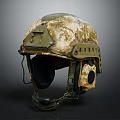 Tactical Camouflage Helmet With Protective Shell And Adjustable Straps Design
