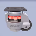 Gray Swivel Caster Wheel With Red Nut GD-50F For Heavy Duty Applications