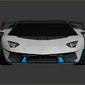 White Supercar With Black Accents Sleek Aerodynamic Design And Rear Spoiler