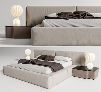 Modern Double Bed 3d model