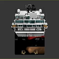 Realistic Cruise Ship Model With Decks And Reflections 3d model