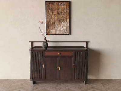 New Chinese-style Sideboard Entrance Living Room Storage Decorative Cabinet Tea Storage Partition Tea Cabinet Side Cabinet 3d model