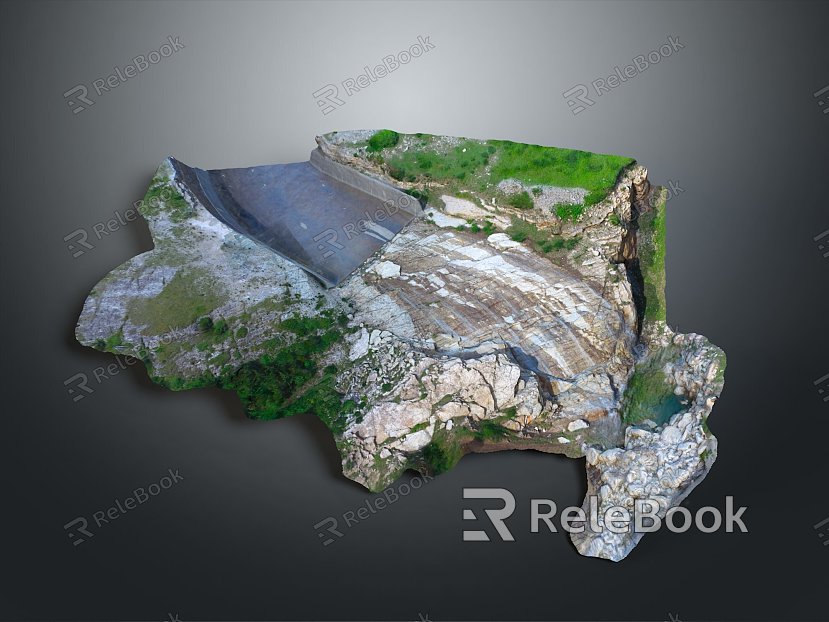 Gulf Stream Bend Riverbed River Water to Landscape Freehand Landscape Landscape Landscape Landscape Art Scene model