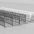 Ornate Iron Railings With Decorative Patterns In Black And White Design
