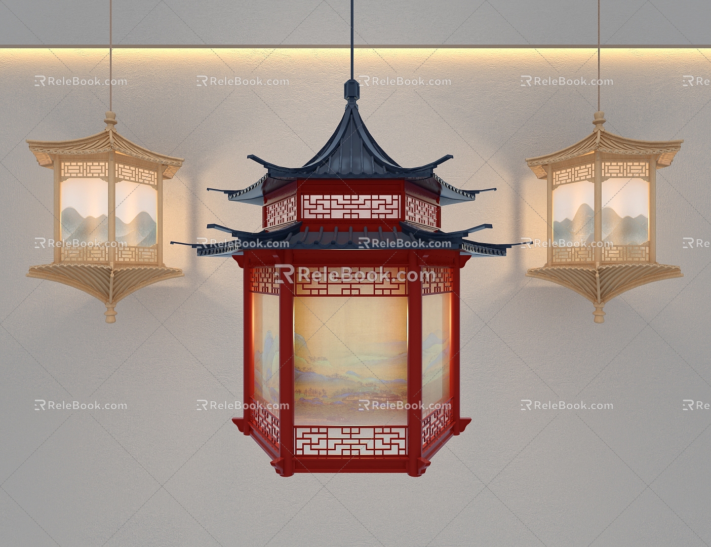 Building Chandelier Antique Chandelier National Tide Chandelier 3d model