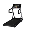 Modern Treadmill with Digital Display Screen Armrests and Running Belt Design 3d model