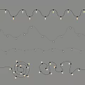 Warm White Decorative String Lights with Star Shaped and Spiral Design for Festive Home Decoration