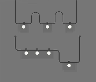 Modern chandelier combination 3d model