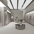 Modern Clothing Store Interior With Glass Door Marble Wall And Mannequin