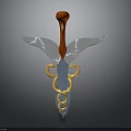 Ornate Decorative Equipment With Red Head White Wings And Golden Snake Design
