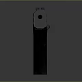 Modern Tactical Black Pistol With Silencer Metal Frame And Ergonomic Grip