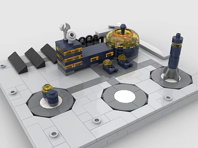 LEGO toy building blocks factory 3d model