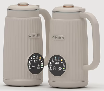 Light Gray JIMI Electric Kettles Daily Electrical Appliances with Control Panel Buttons and Display Features 3d model