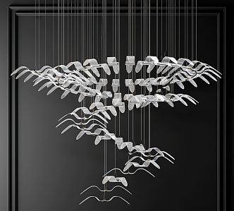 Modern chandelier 3d model