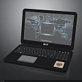 Acer Laptop Screen Displays World Map With Blue Global Network Connections