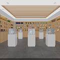 Specialty Store Interior Featuring Display Stands And Shelves Of Plates