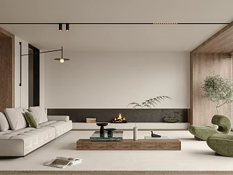 modern living room 3d model