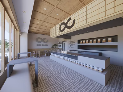 Dessert Bakery Dining Space 3d model