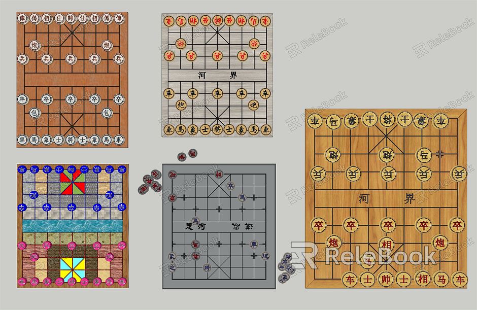 Modern Chess Table Chinese Chess model