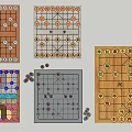 Modern Chess Table Chinese Chess 3d model