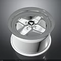 Modern Car Wheel Rim Design With Chrome Trim And Spoke Center Emblem
