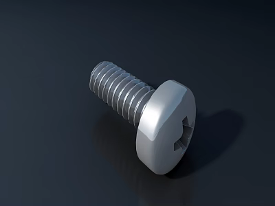 Sturdy Stainless Steel Hardware Screw With Phillips Head Threaded Shank For Industrial Fastening Applications 3d model