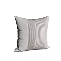 Light Gray Pillow With Vertical Stripes For Modern Home Decor Accent 3d model