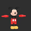 Mickey Mouse Plush Figure With Black Ears Red Gloves Red Shorts And Yellow Shoes