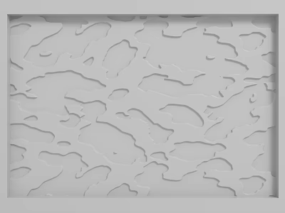 White Decorative Background Wall With Intricate Hollow Out 3D Patterns Design 3d model