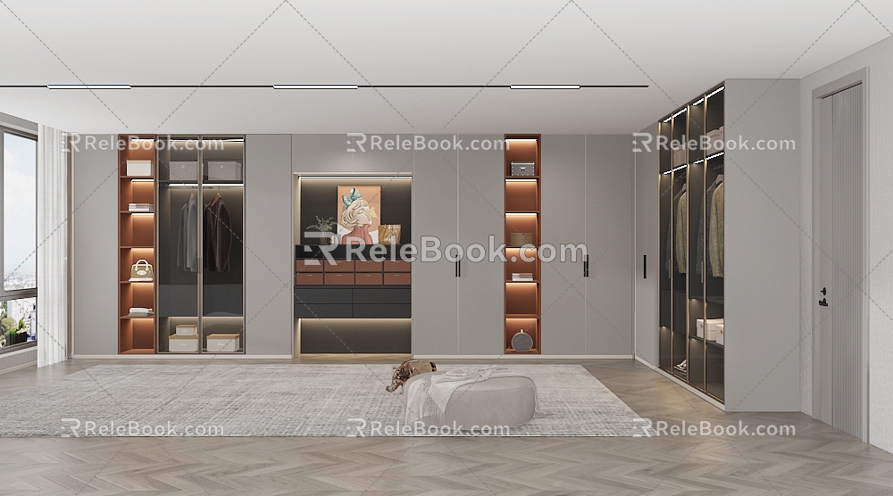 Door Wall Cabinet Cloakroom 3d model