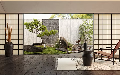 New Chinese Courtyard Landscape 3d model