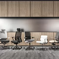 Various Modern Office Chairs With Different Colors Mesh And Leather Designs In Contemporary Office Setting