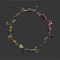 Colorful Toy Characters And Creatures Holding Hands In Circle Formation