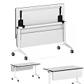 Mobile Functional Desk Featuring Rolling Wheels Whiteboard Surface And Stable Stand