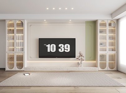 High Cabinet TV French TV Cabinet 3d model