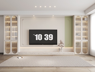 High Cabinet TV French TV Cabinet 3d model