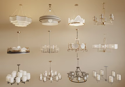 New Chinese Chandelier Living Room Chandelier Dining Room Chandelier Bedroom Chandelier 3d model
