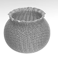 Decorative Ornament Set With Woven Metal Texture And Vase Shape For Home Decor
