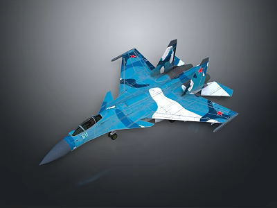 Blue Camouflage Spacecraft Model with Aerodynamic Design for Universe Exploration Missions 3d model