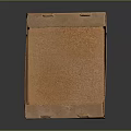 Brown Cardboard Storage Box With Handle Holes And Sturdy Structure For Home Organizing