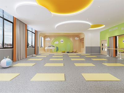 Modern kindergarten multi-function hall 3d model