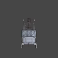 Vintage Steam Train Model With Tall Chimney Metal Wheels And Carriage Section